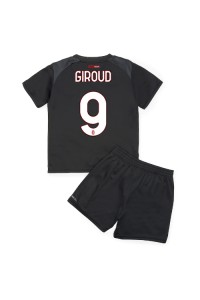 AC Milan Olivier Giroud #9 Babytruitje Thuis tenue Kind 2022-23 Korte Mouw (+ Korte broeken)